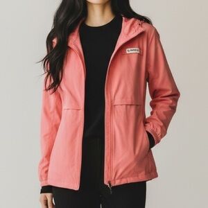Lightweight Gorpcore Outdoor Chic Hooded Jacket Women’s Coral Pink Size Large